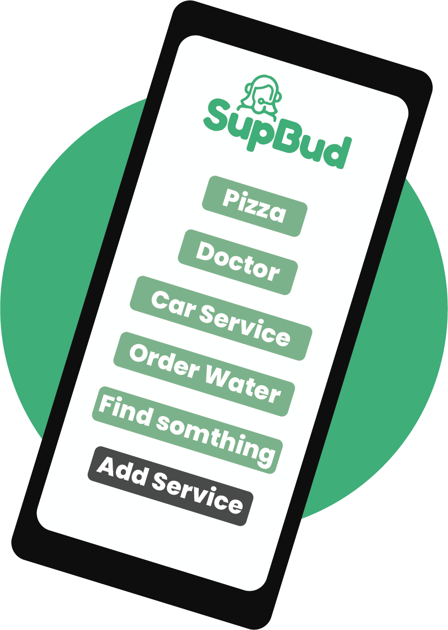 SupBud mobile app interface