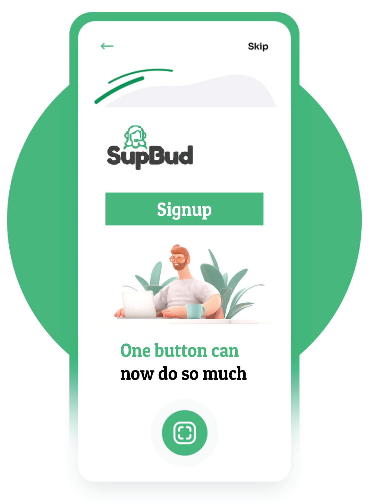 SupBud support portal showing task completion flow